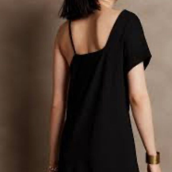 BANANA REPUBLIC Knot Mini Dress, Black, Size Medium Tall - Picture 3 of 8